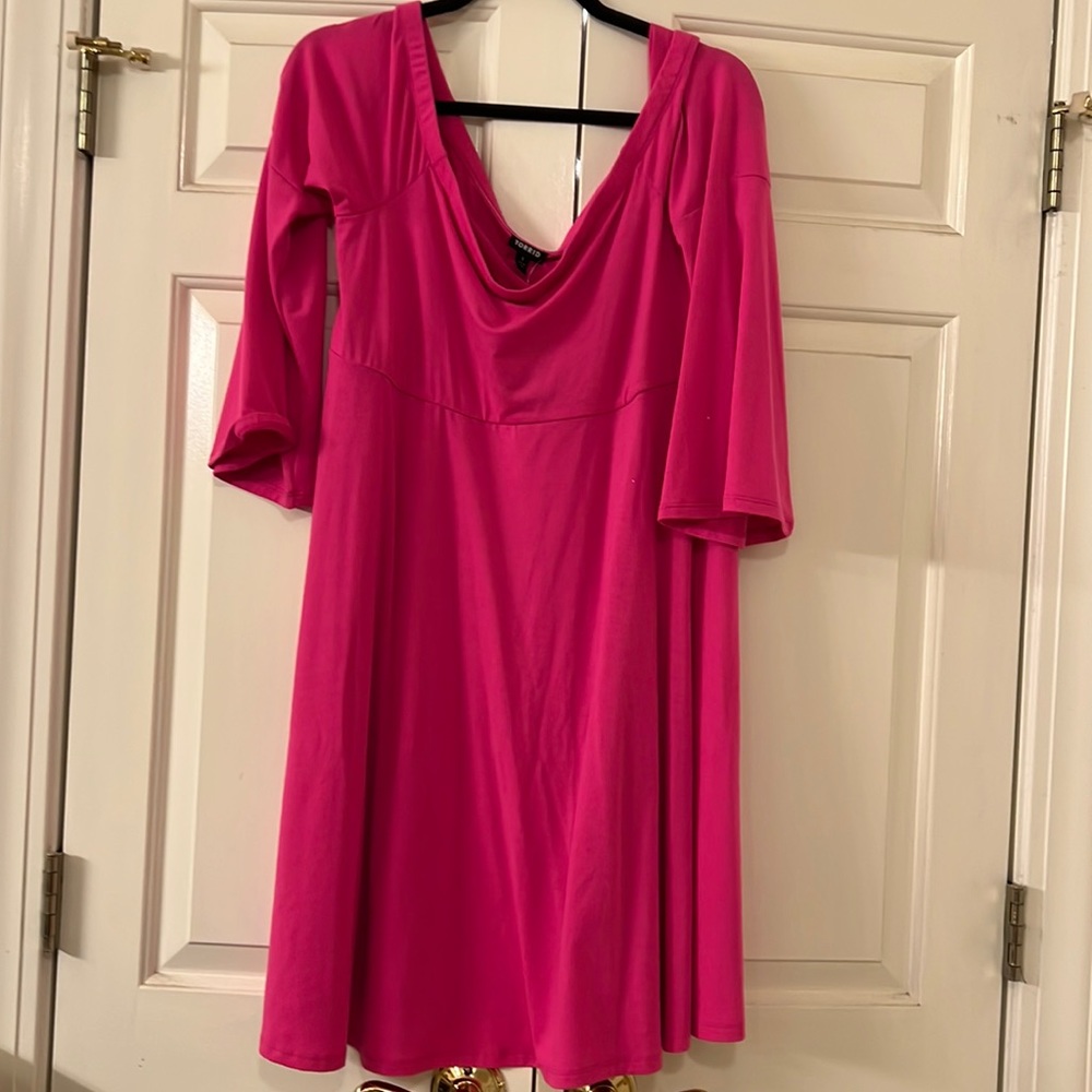 Torrid Pink Off Shoulder Knit Dress